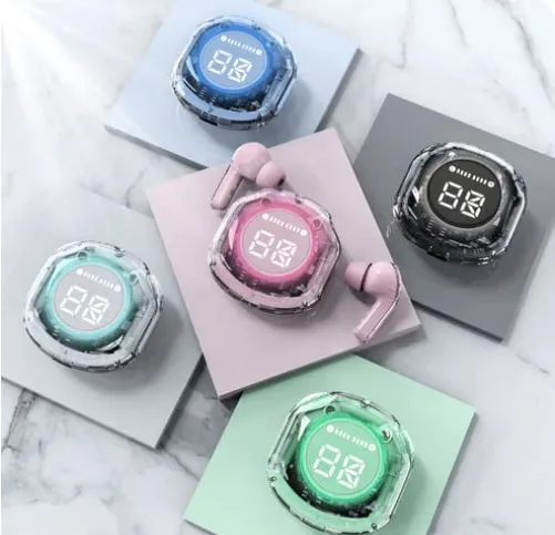 Ultrapods Pro True Wireless Earbuds with Display Transparent Design, Bluetooth 5.3 Water Proof